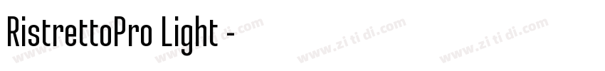 RistrettoPro Light◆字体转换